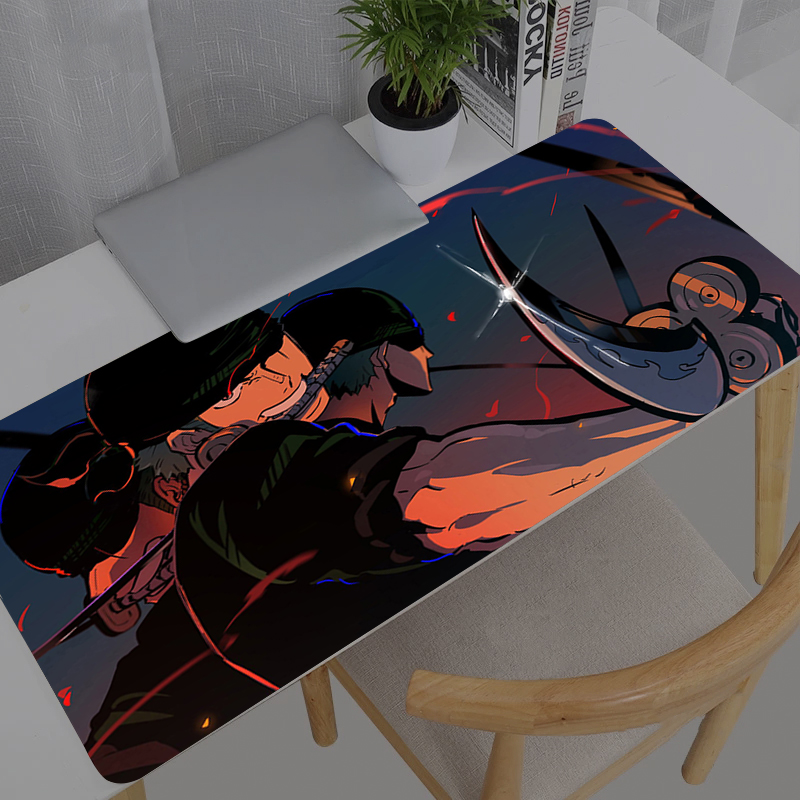Gaming Accessories Table - 大型マウスパッドオフィスワンピースロロノア・ゾロコンピュータデスクマットテーブルキーボードラップトップカーペットアクセサリーゲームマウスパッド