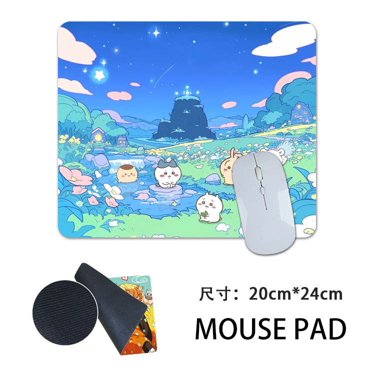 Gaming Accessories - ちいかわシリーズかわいい漫画マウスパッドアニメ滑り止めマウスパッドeスポーツゲーミングテーブルマットとマウスパッドハチワレうさぎ