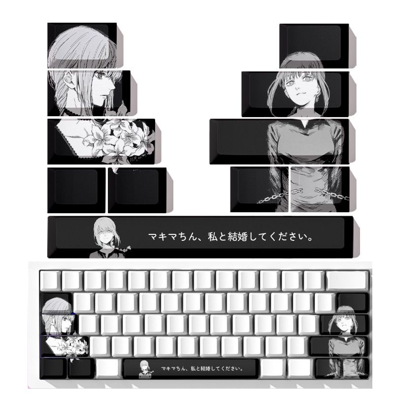 チェーンソーマンマキマテーマアニメキーキャップメカニカルキー - Gaming Accessories Gifts For Men のレビューと価格