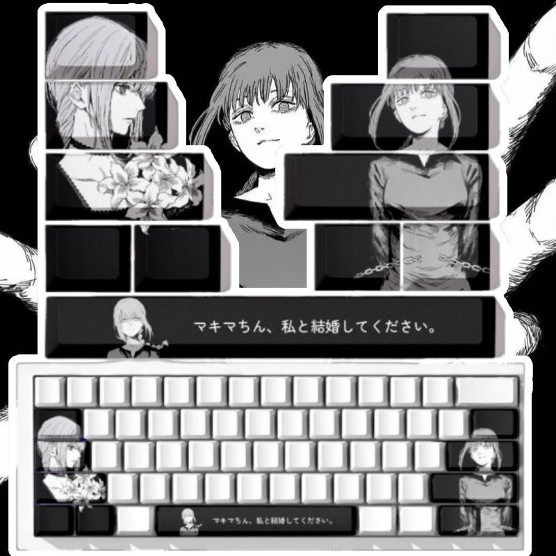 チェーンソーマンマキマテーマアニメキーキャップメカニカルキー - Gaming Accessories Gifts For Men のレビューと価格