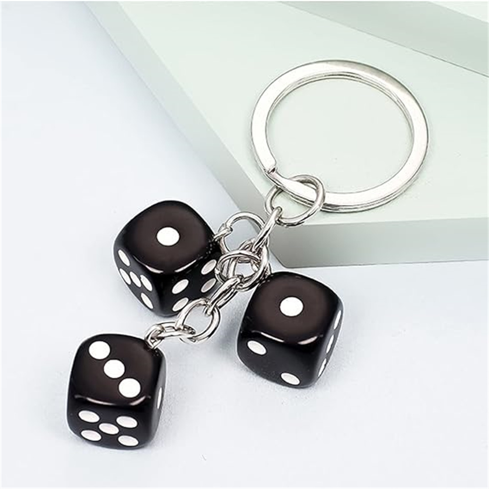 男性と女性のためのかわいい3Dダイスキーホルダー,ローリング - Gaming Accessories Gifts For Men のレビューと価格