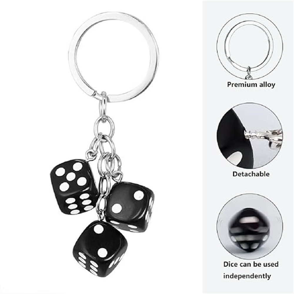 男性と女性のためのかわいい3Dダイスキーホルダー,ローリング - Gaming Accessories Gifts For Men のレビューと価格