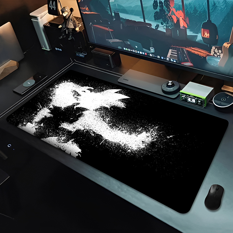DBZ ブラックアニメマウスパッドドラゴンボール大型 PC  - Gaming Accessories Table のレビューと価格