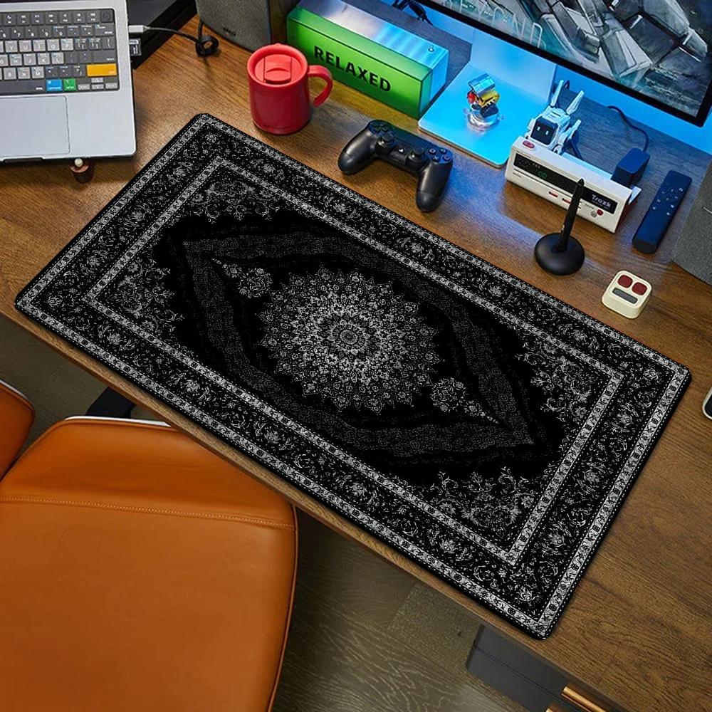 新しい黒ペルシャ絨毯神秘的なレトロマウスパッド Pc ゲーマ - Gaming Accessories Retro のレビューと価格