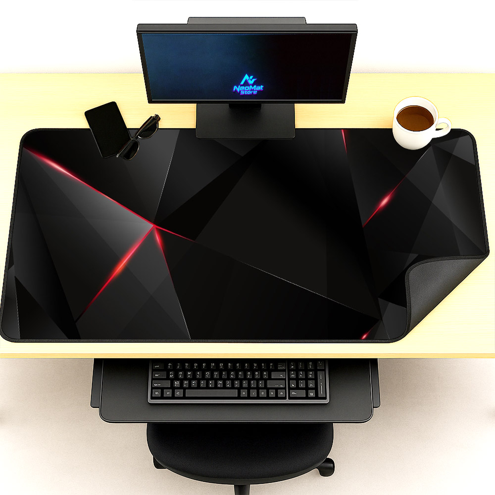 黒マウスパッド 1200x600 マウスパッド 5mm デス - Gaming Accessories Name のレビューと価格