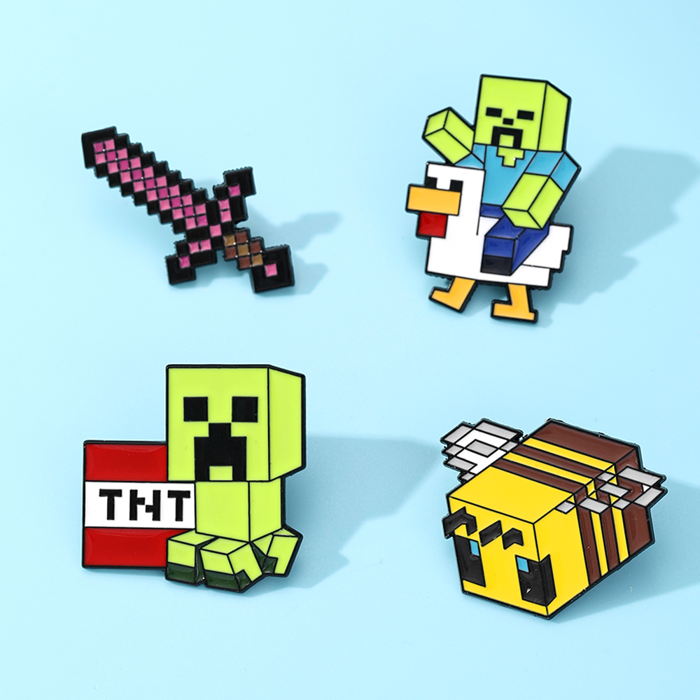 4個入りのかわいいベビーゾンビチキンジョッキー＆ピクセルビー - Gaming Accessories のレビューと価格