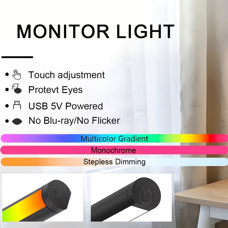 モニター PC スクリーンライト LED 調光可能学習読書照 - Monitor Light Bar のレビューと価格