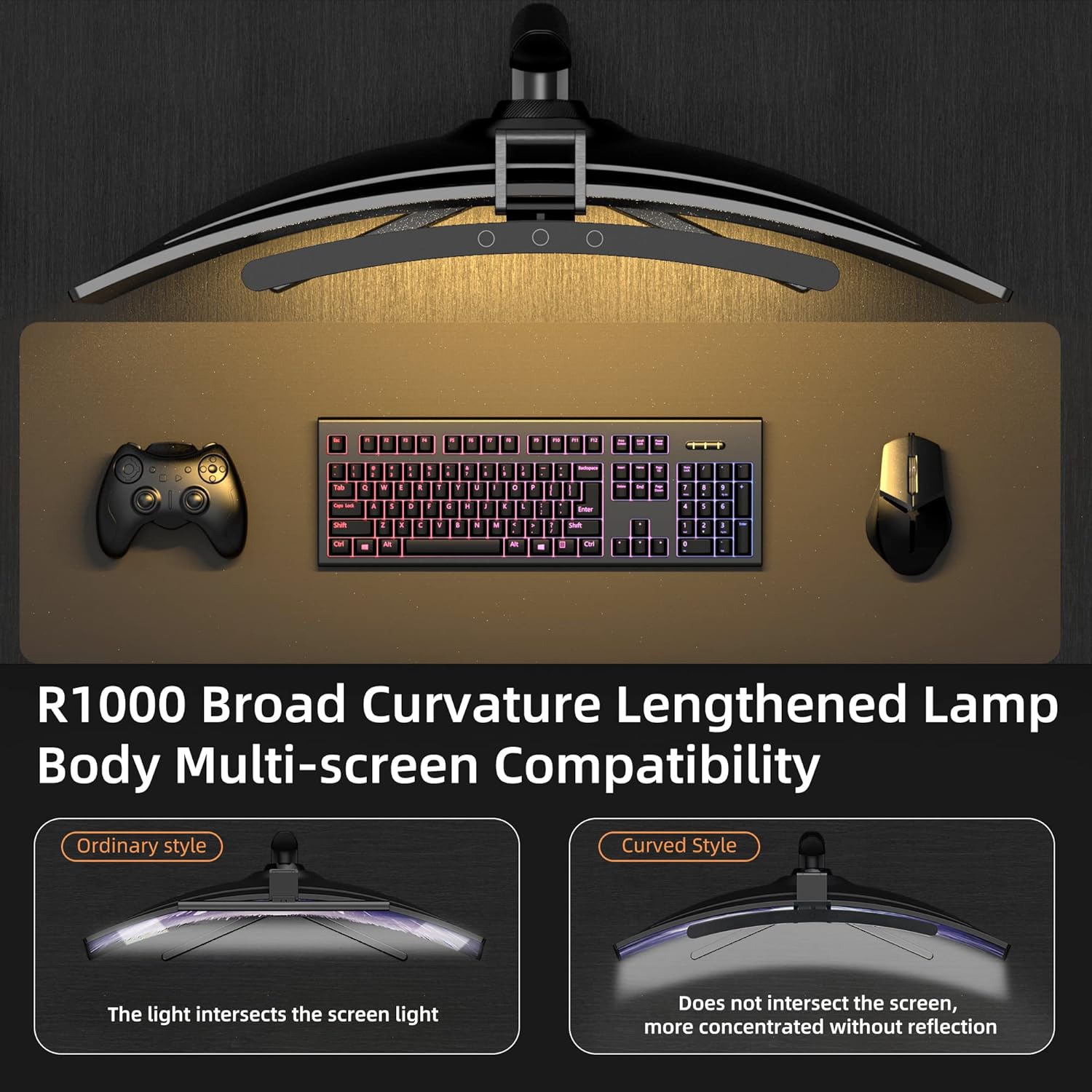 曲面モニターライトバー 3色調光 すべての画面に適用可能 画 - Monitor Light Bar のレビューと価格