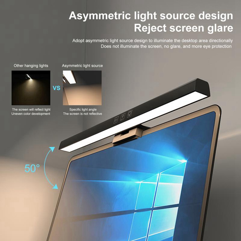 モニターライトバー、LEDデスクランプ、調光可能なコンピュー - Monitor Light Bar のレビューと価格