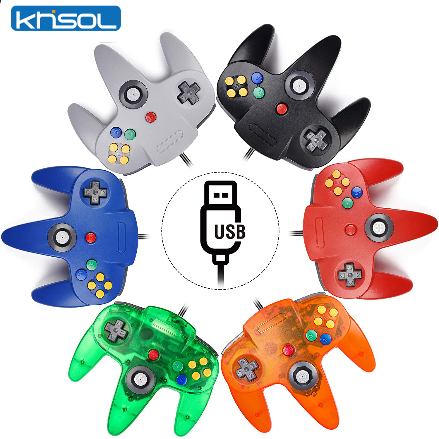 N64 コントローラクラシック USB 有線リモートゲームパ - Gaming Accessories Retro のレビューと価格