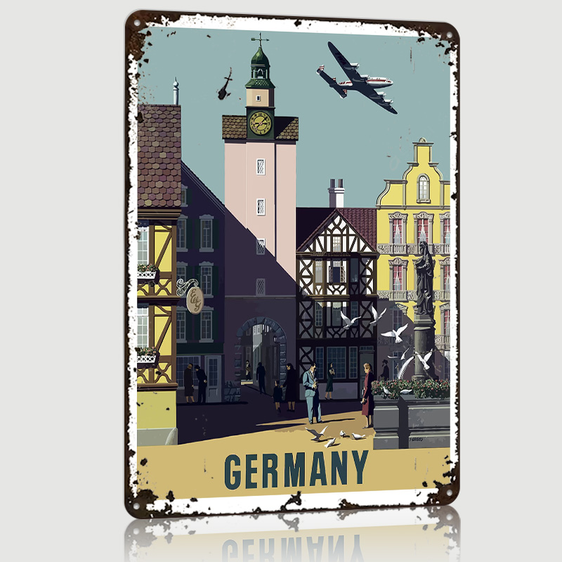 ドイツポスターカスタマイズされたヴィンテージメタルサインウォ - Gaming Accessories Germany のレビューと価格