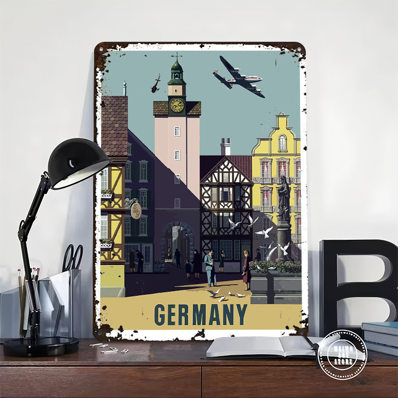 ドイツポスターカスタマイズされたヴィンテージメタルサインウォ - Gaming Accessories Germany のレビューと価格
